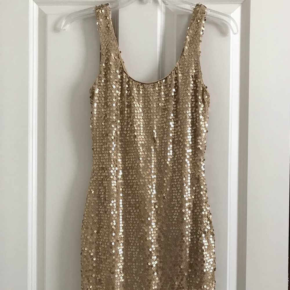Gold Sequin Homecoming/Formal Dress